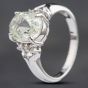 Second Hand 9ct White Gold Green Quartz Dress Ring 4129800