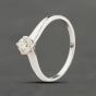 Second Hand 9ct White Gold 0.25ct Brilliant Cut Diamond Solitaire Ring 413302157964