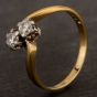 Second Hand 18ct Yellow Gold 0.30ct Diamond Two Stone Twist Ring 4133728