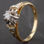 Second Hand 14ct Two Colour Gold 0.20ct Diamond Single Stone Ring 4133998