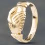 Second Hand 9ct Yellow Gold Shaking Hands Signet Ring 41341048