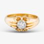 Second Hand 9ct Yellow Gold 1.40ct Brilliant Cut Diamond Signet Ring 41341083