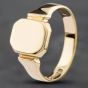 Second Hand Vintage 9ct Yellow Gold Oblong Signet Ring 41341098