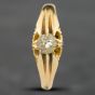 Second Hand Antique 18ct Yellow Gold Diamond Single Stone Signet Ring 41341112