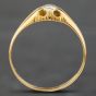 Second Hand Antique 18ct Yellow Gold Diamond Single Stone Signet Ring 41341112