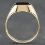 Second Hand 9ct Yellow Gold Garnet Oblong Signet Ring 41341138