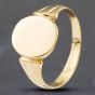 Second Hand 18ct Yellow Gold Oval Signet Ring 41341140