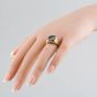 Second Hand 9ct Yellow Gold Onyx Cushion Signet Ring 41341227