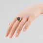 Second Hand Vintage 9ct Yellow Gold Onyx Cushion Signet Ring 41341234