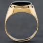 Second Hand 9ct Yellow Gold Onyx Oval Signet Ring 41341235