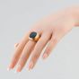 Second Hand 9ct Yellow Gold Onyx Oval Signet Ring 41341235