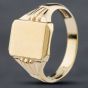 Second Hand Vintage 9ct Yellow Gold Plain Oblong Signet Ring 41341249