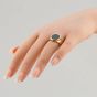 Second Hand Vintage Yellow Gold Bloodstone Oval Signet Ring 41341277