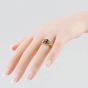 Second Hand 9ct Yellow Gold Garnet Single Stone Signet Ring 41341316