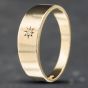 Second Hand 9ct Yellow Gold Cubic Zirconia Plain Band Signet Ring 41341348