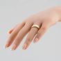 Second Hand 9ct Yellow Gold Cubic Zirconia Plain Band Signet Ring 41341348