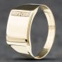 Second Hand 9ct Yellow Gold Brilliant Cut Diamond Oblong Signet Ring 41341359