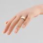Second Hand 9ct Yellow Gold Brilliant Cut Diamond Oblong Signet Ring 41341359