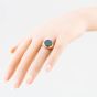 Second Hand Vintage 9ct Yellow Gold Bloodstone Oval Signet Ring 41341370