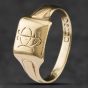 Second Hand Vintage 9ct Yellow Gold Oblong Signet Ring 41341378