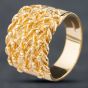 Second Hand 9ct Yellow Gold 5 Row Keeper Ring 41341379