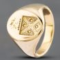 Second Hand 14ct Yellow Gold Coat Of Arms Oval Signet Ring 41341403