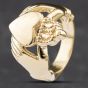 Second Hand 9ct Yellow Gold Large Heavy Claddagh Ring 41341448