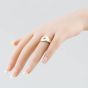 Second Hand Vintage 9ct Yellow Gold Garnet Oblong Signet Ring 41341453