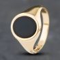 Second Hand 9ct Yellow Gold Onyx Signet Ring 41341530