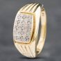 Second Hand 9ct Yellow Gold 0.20ct Diamond Oblong Signet Ring 41341533