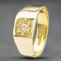 Second Hand 18ct Yellow Gold Diamond Signet Ring 41341563