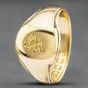 Second Hand Antique 18ct Yellow Gold Prancing Lion Seal Signet Ring 41341572
