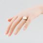 Second Hand Vintage 9ct Yellow Gold Diamond Oblong Tiered Shoulders Signet Ring 41341580