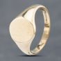 Second Hand 9ct Yellow Gold Plain Oval Signet Ring 41341678