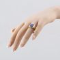 Second Hand 9ct Yellow Gold Lapis Lazuli Cushion Signet Ring 41341707