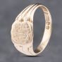 Second Hand Vintage 9ct Rose Gold Shield Signet Ring 41341748
