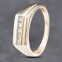 Second Hand 9ct Yellow Gold Diamond Oblong Channel Set Signet Ring 41341755