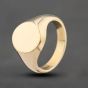 Second Hand 9ct Yellow Gold Oval Signet Ring 41341838