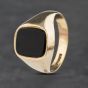 Second Hand Vintage 9ct Yellow Gold Onyx Signet Ring 41341887