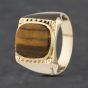 Second Hand Vintage 9ct Yellow Gold Tigers Eye Signet Ring 41341891