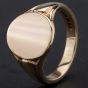 Second Hand 9ct Yellow Gold Plain Oval Signet Ring 4134190