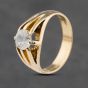 Second Hand Vintage 9ct Yellow Gold Cubic Zirconia Signet Ring 41341913