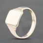 Second Hand 9ct Yellow Gold Plain Oblong Signet Ring 41341928