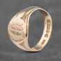 Second Hand Antique 9ct Rose Gold Oval Deep Engraved Signet Ring 41341937
