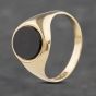 Second Hand 9ct Yellow Gold Onyx Oval Signet Ring 41341949