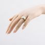 Second Hand 9ct Yellow Gold Diamond Oblong Signet Ring 41341955