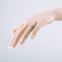 Second Hand 9ct Yellow Gold Three Row Keeper Ring 41341972
