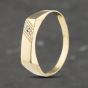 Second Hand 9ct Yellow Gold Diamond Oblong Signet Ring 41341984