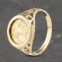 Second Hand 9ct Yellow Gold Peso Coin Ring 41341986