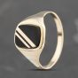 Second Hand 9ct White Gold Onyx Signet Ring 41342012